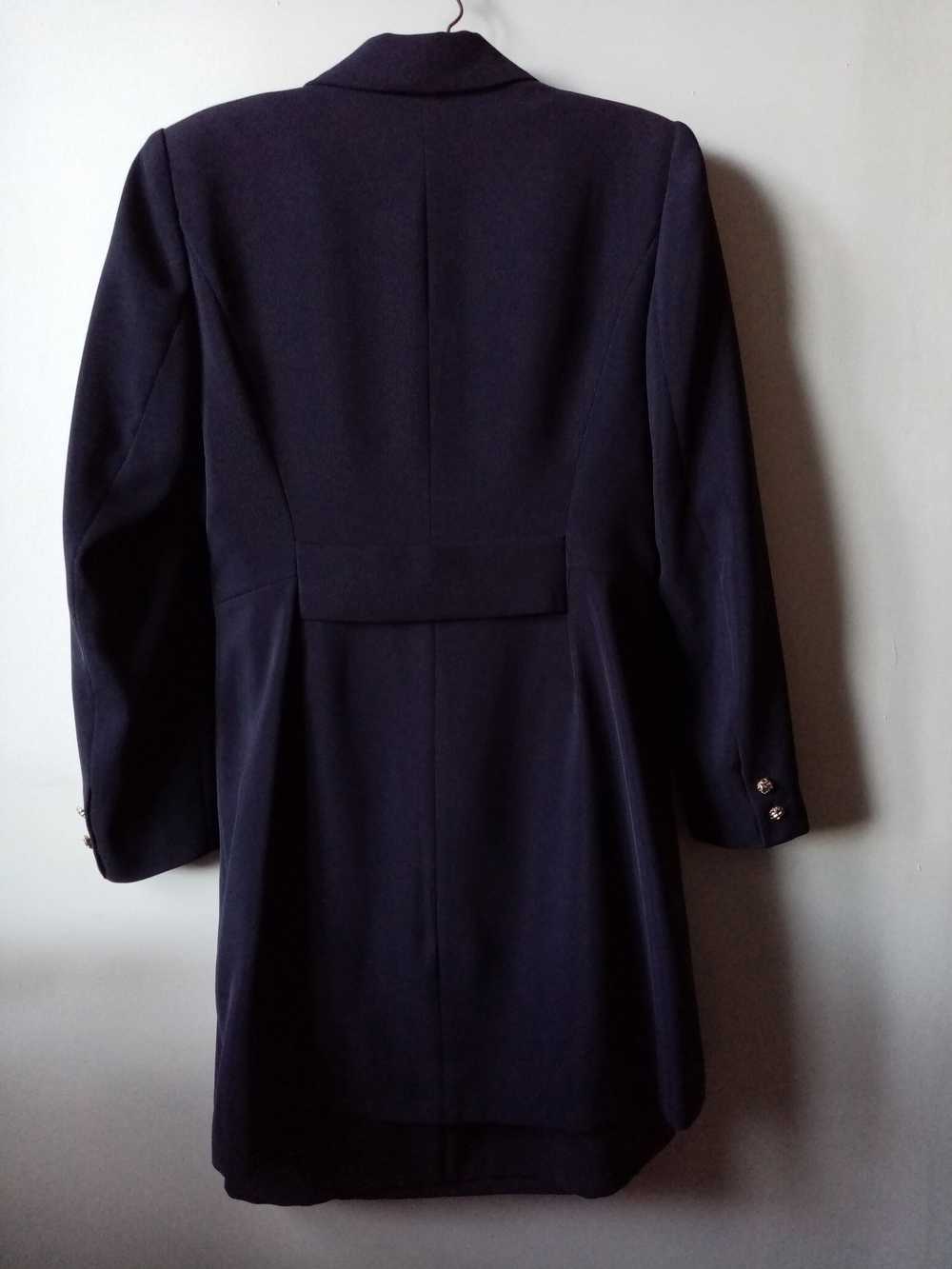 Tailleur robe - Tailleur robe et manteau bleu fon… - image 4