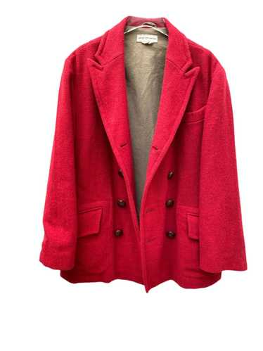 Dries Van Noten Red Wool Peacoat - image 1
