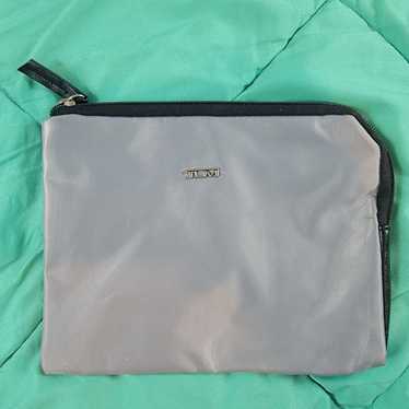 Tumi Tumi For Delta Small Zip Pouch Bag Silver Squ