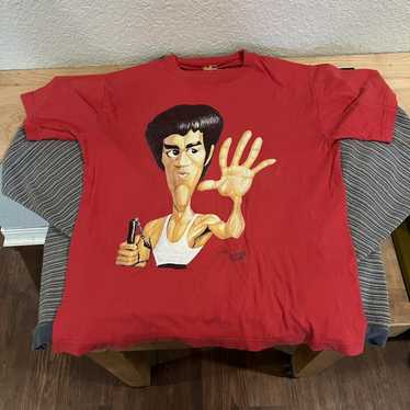 Vintage Vintage 90’s Bruce Lee Caricature tee siz… - image 1