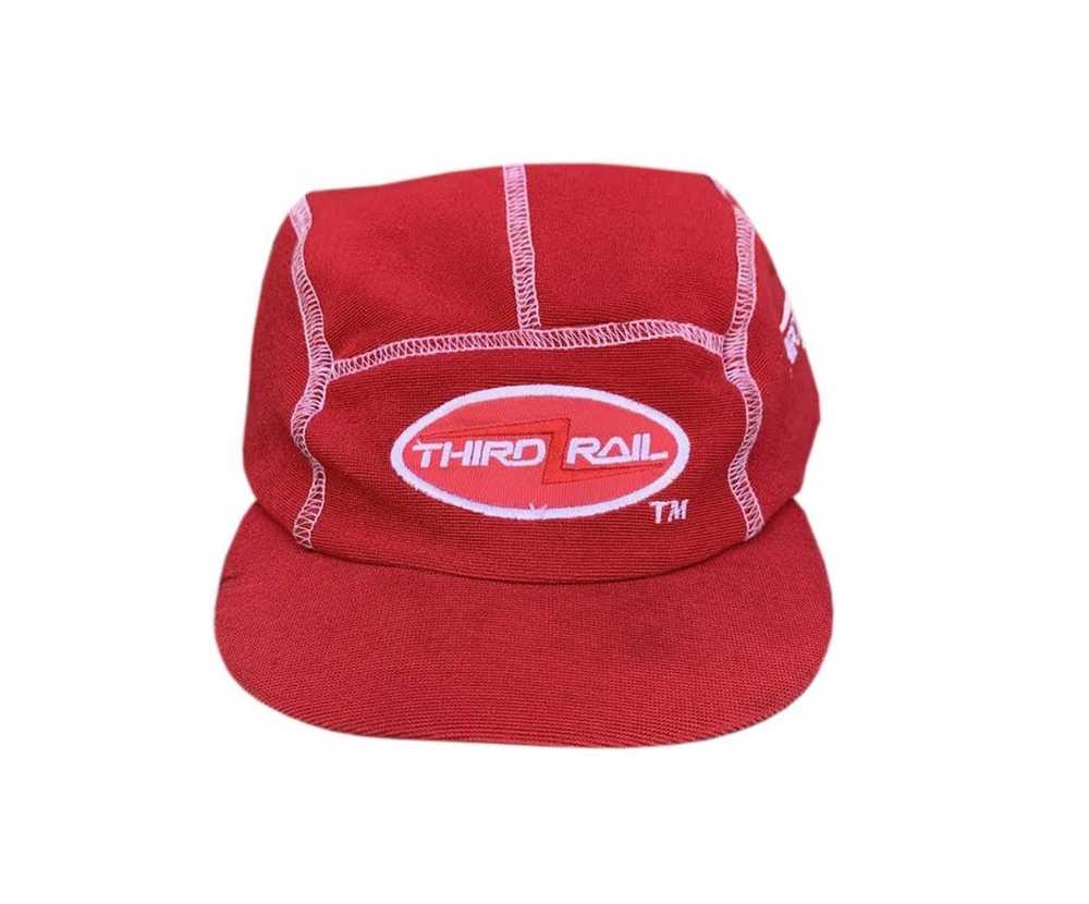 Vintage Vintage Third Rail Red Cycling 5 Panel Hat - image 1