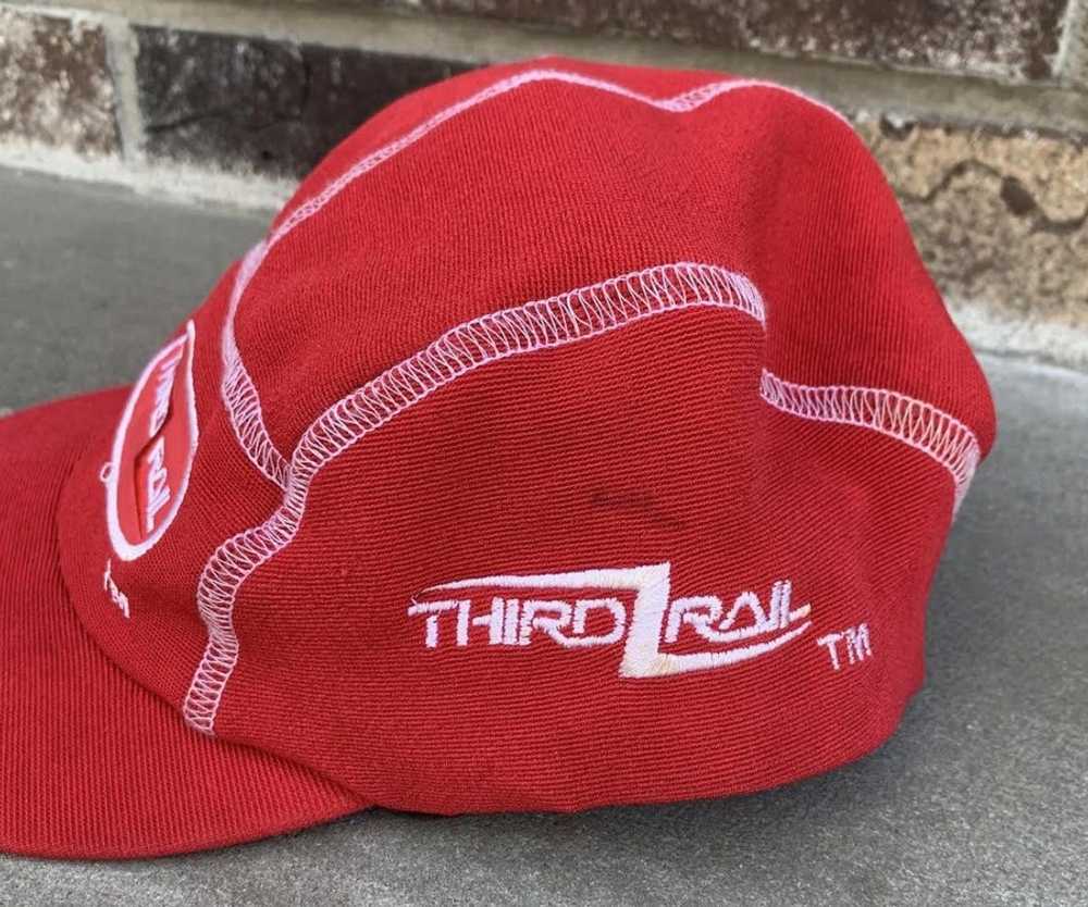 Vintage Vintage Third Rail Red Cycling 5 Panel Hat - image 2