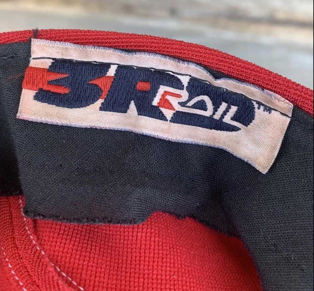 Vintage Vintage Third Rail Red Cycling 5 Panel Hat - image 5
