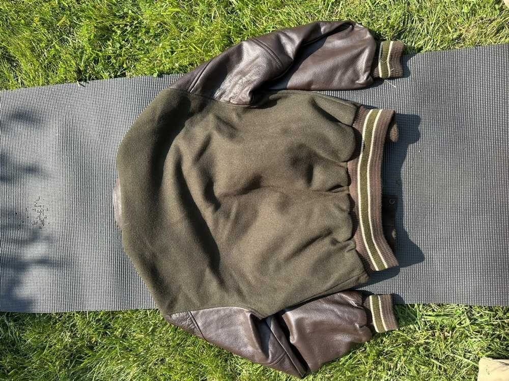 Vintage Vintage Green/Brown Leather Suede Jacket - image 5