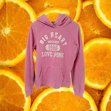 Pink Pink Brand Big Heart Mountain Hoodie Size Me… - image 1