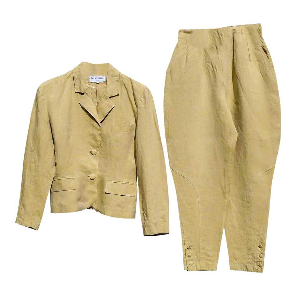 Tailleur pantalon en lin - Tailleur pantalon luxu… - image 1