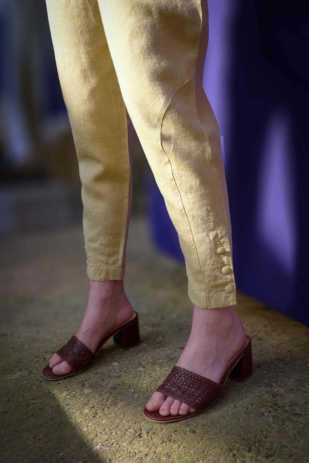 Tailleur pantalon en lin - Tailleur pantalon luxu… - image 3