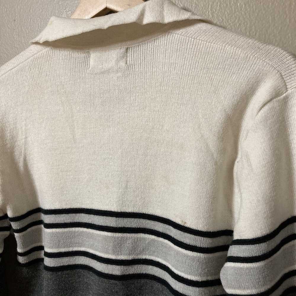 Vintage Vintage Chess King striped polo sweater - image 3