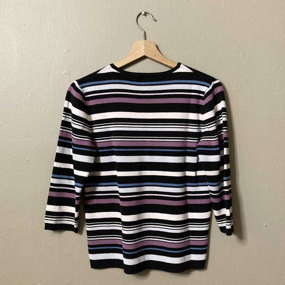 Vintage Vintage Style & Co. brand striped v-neck … - image 3