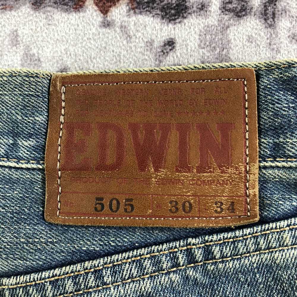 Edwin × Vintage Vintage Blue Wash Edwin 505 Selve… - image 5