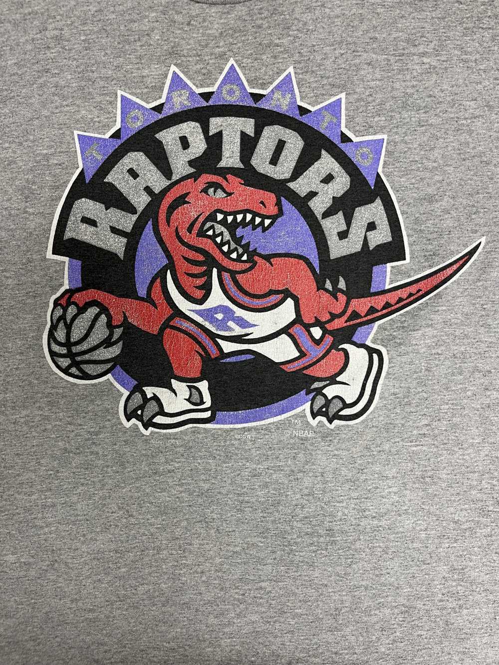 Vintage Toronto Raptors Vintage Y2K Grey T-Shirt … - image 2