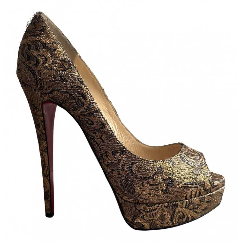 Christian Louboutin Lady Peep cloth heels - image 1