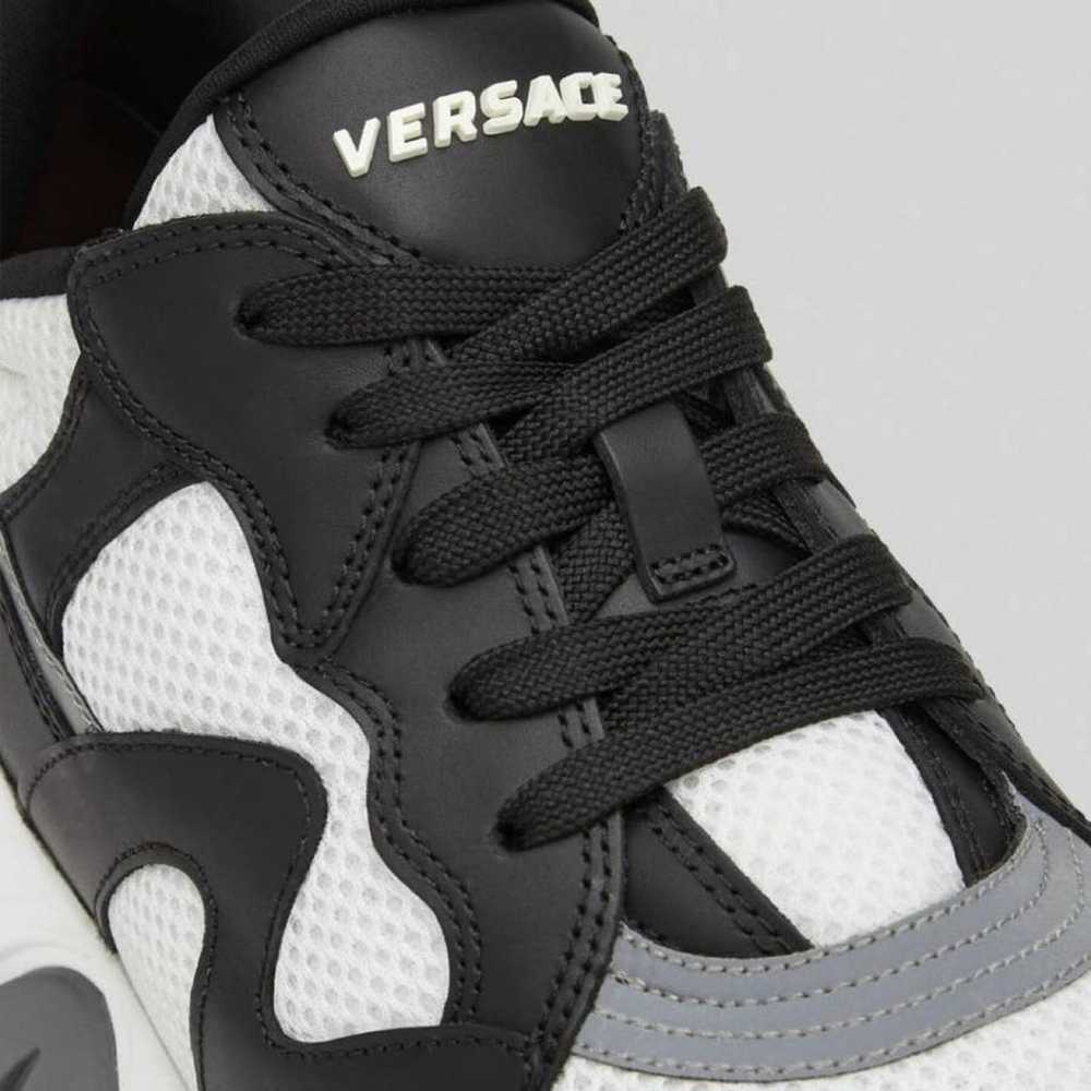 Versace Squalo leather low trainers - image 3