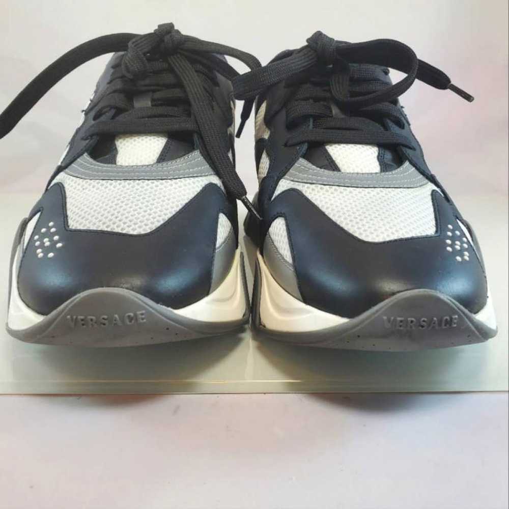 Versace Squalo leather low trainers - image 8