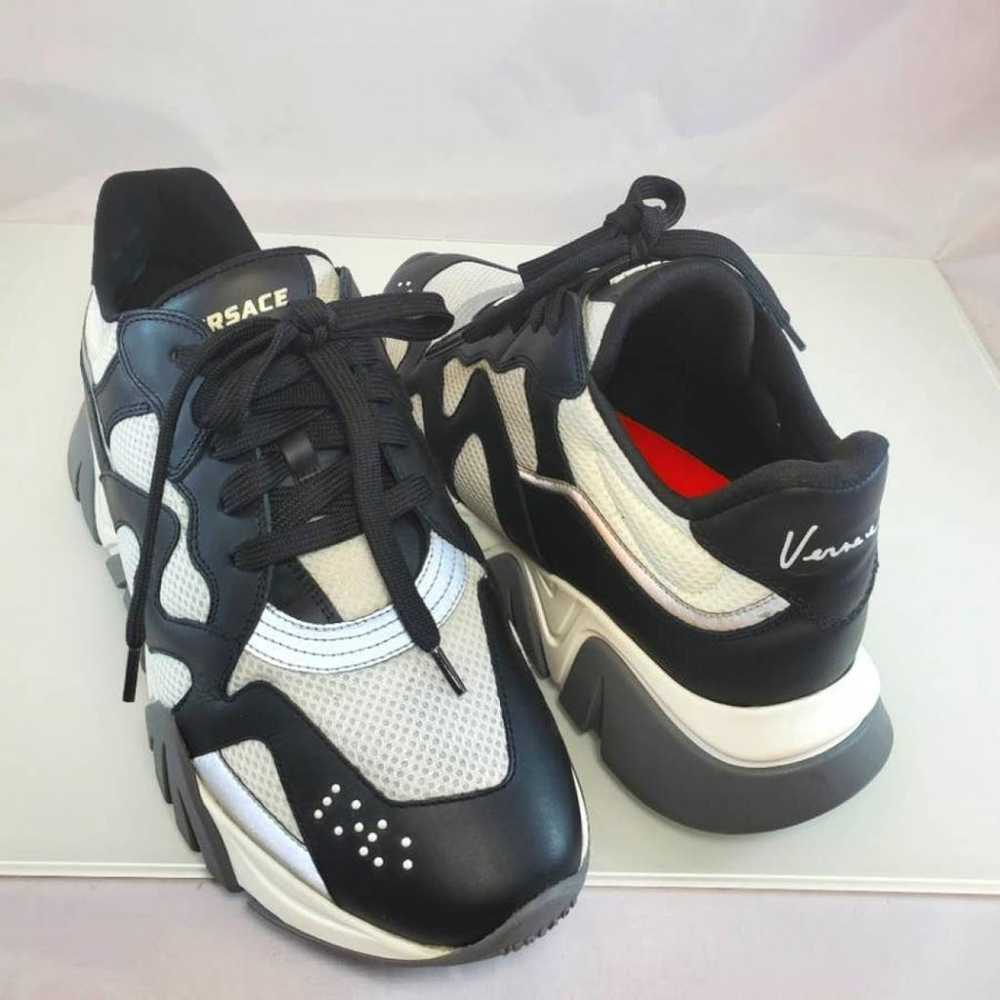 Versace Squalo leather low trainers - image 9