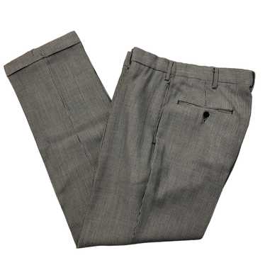 Unkwn 50's HIS Black Blue STATIC STRIPE Trousers … - image 1