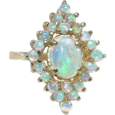 Estate Opal Statement Ring in 14k Yellow Gold