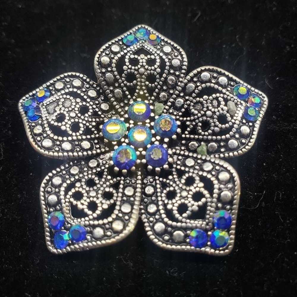 The Unbranded Brand Brooch Flower Pin - Mystic Bl… - image 1