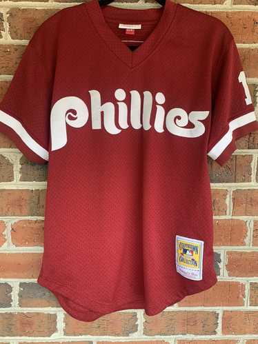 John Kruk Phillies Mitchell & Ness maroon batting practice jersey size  small S