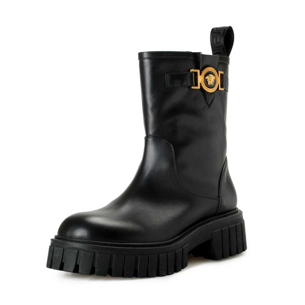 Versace Leather buckled boots - image 2