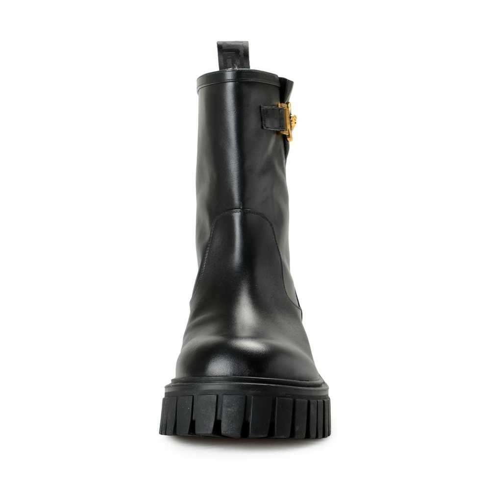 Versace Leather buckled boots - image 4