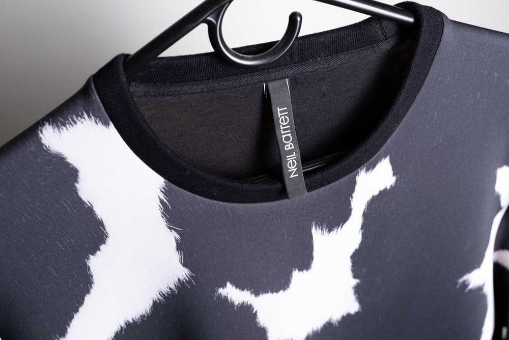 Neil Barrett Neil Barrett Cow Print Side Zip Swea… - image 3