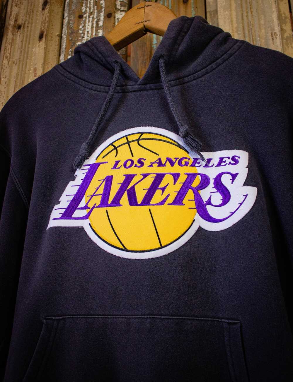 Vintage Los Angeles Lakers Hoodie Black - image 2