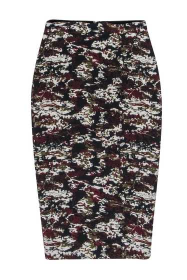 Victoria Beckham - Red, Black, & Cream Print Zippe