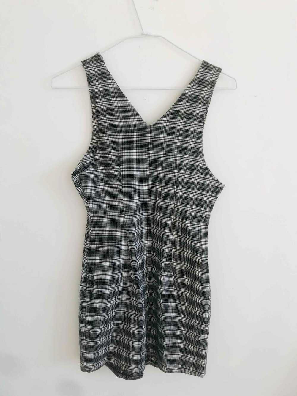 Buttoned dress - Checked mini dress - image 2