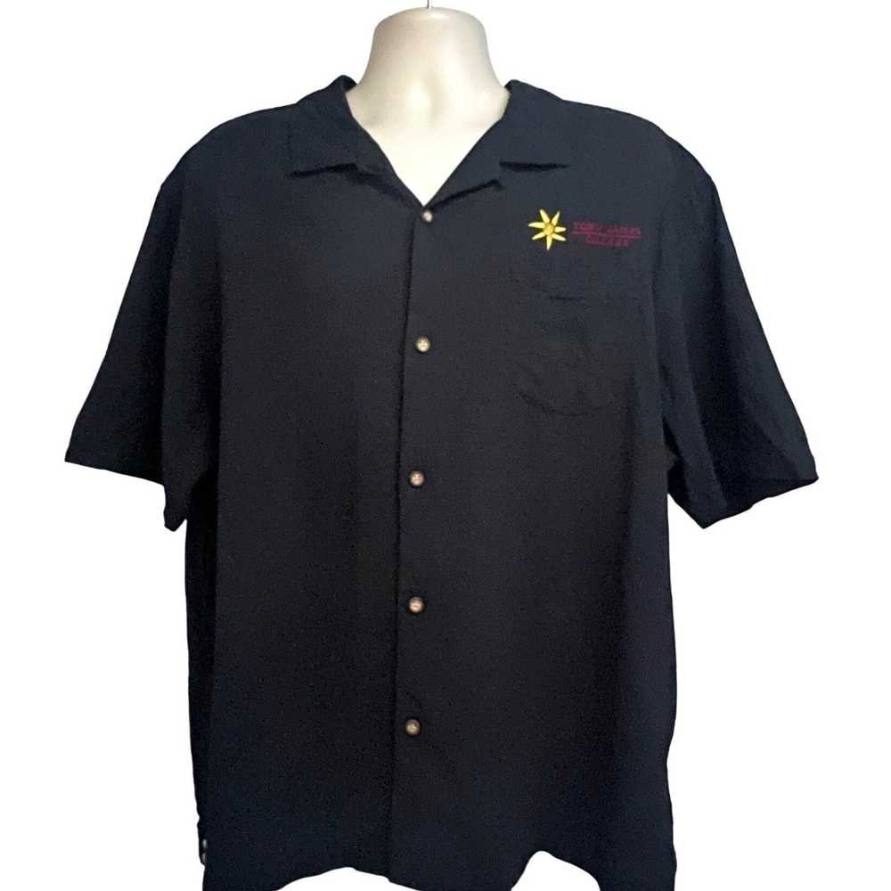 Tommy Bahama Tommy Bahama Vintage Black Silk Hawa… - image 3