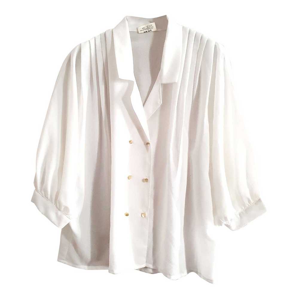 80's white shirt - Beautiful batwing shirt, very … - image 1