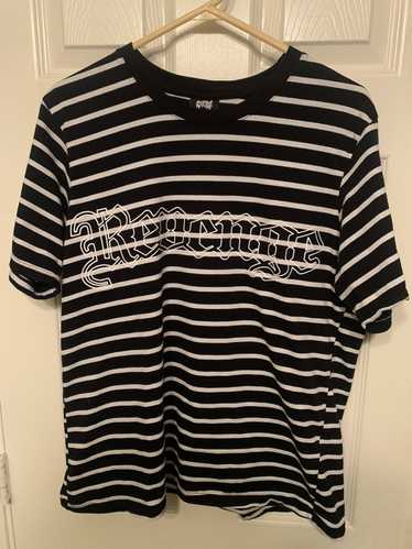 Store Revenge striped metallic tee