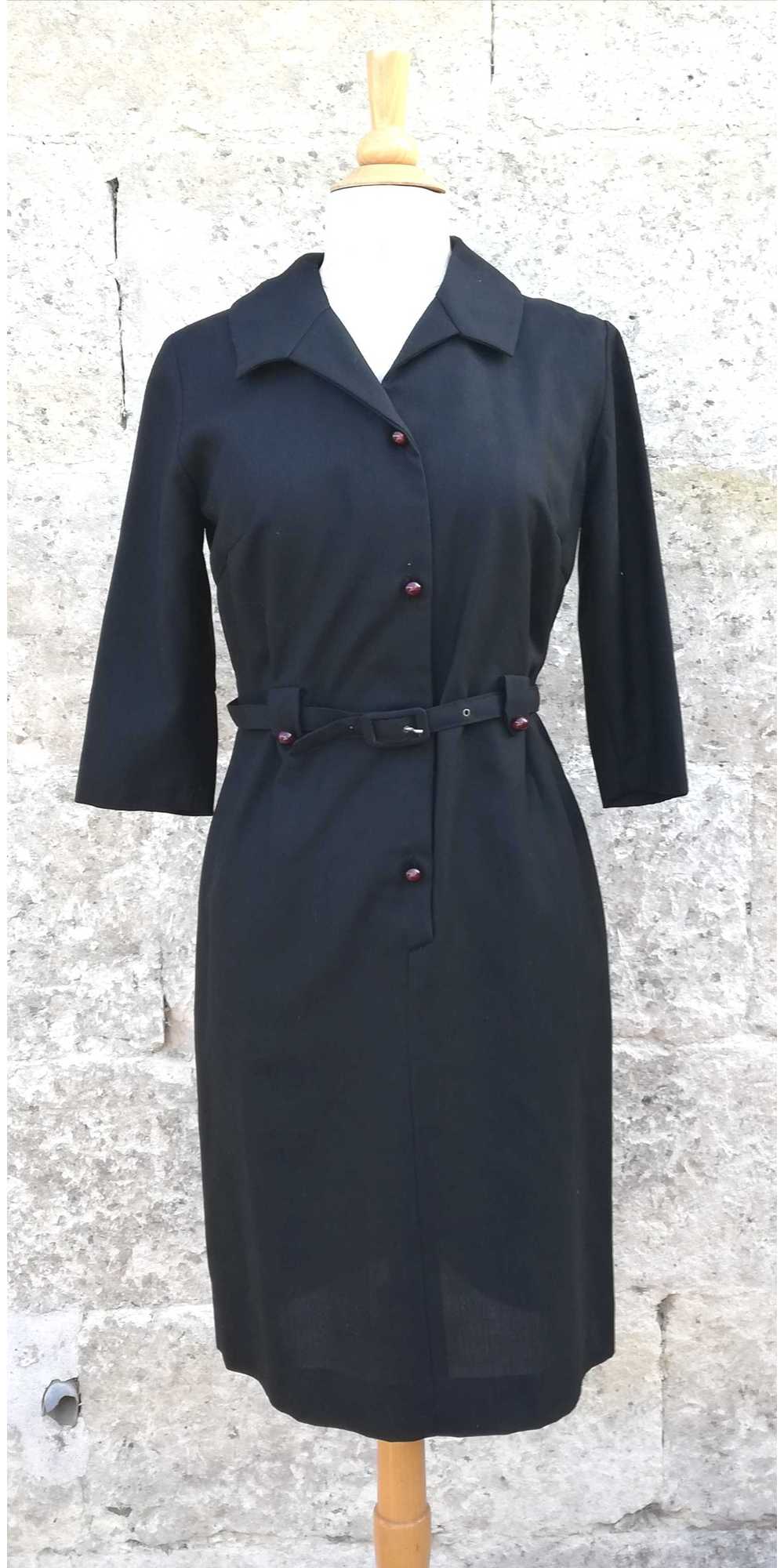 Cotton dress - Cotton dress, 50s black, never wor… - image 2