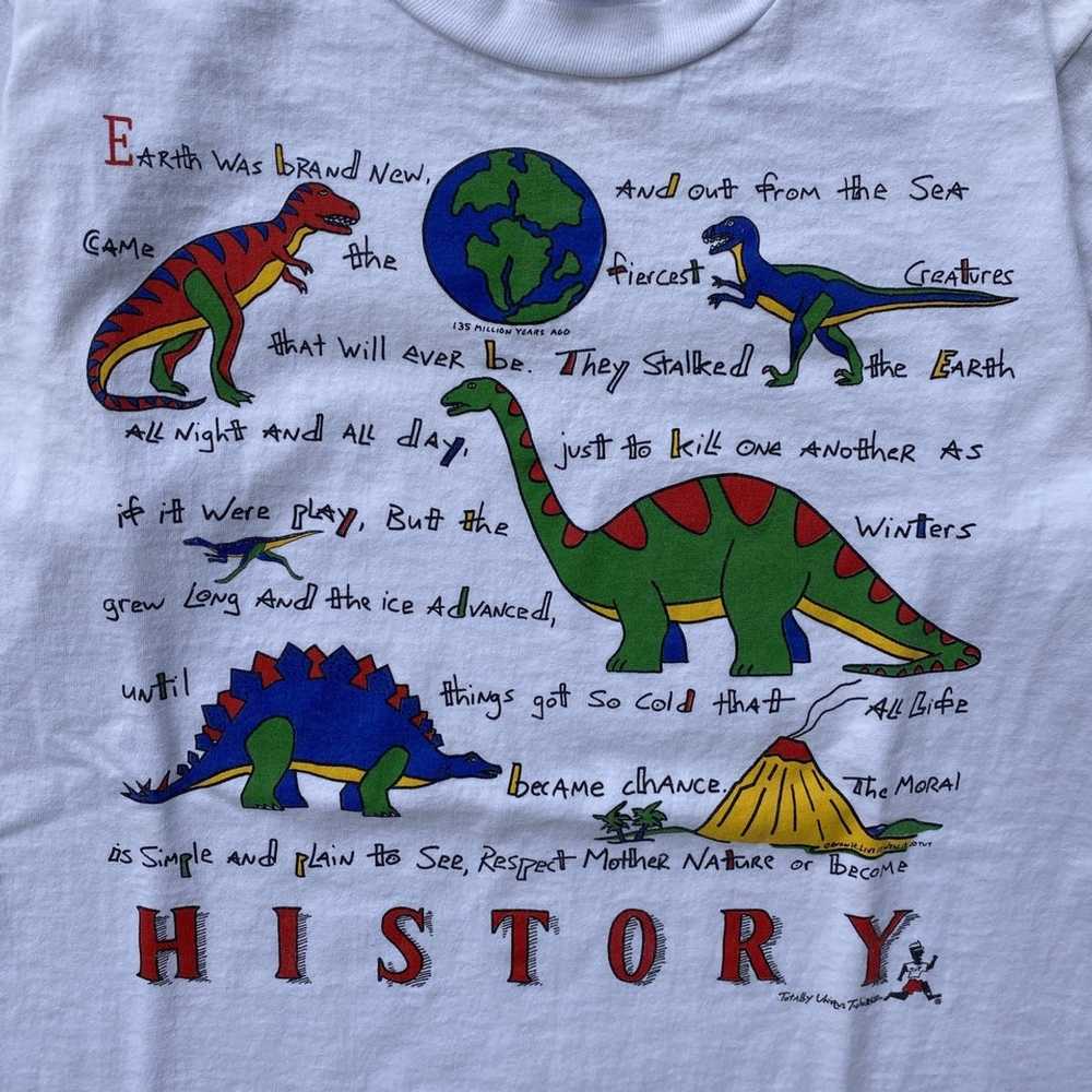 Animal Tee × Made In Usa × Vintage Vintage Dinosa… - image 2