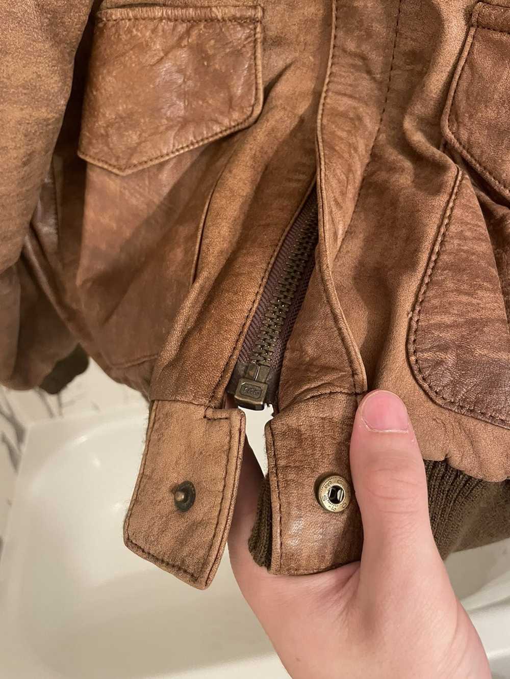 Leather Jacket × Vintage Vintage Traditional Leat… - image 4