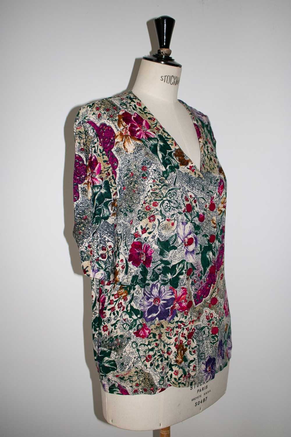 Floral blouse - Viscose blouse - image 3