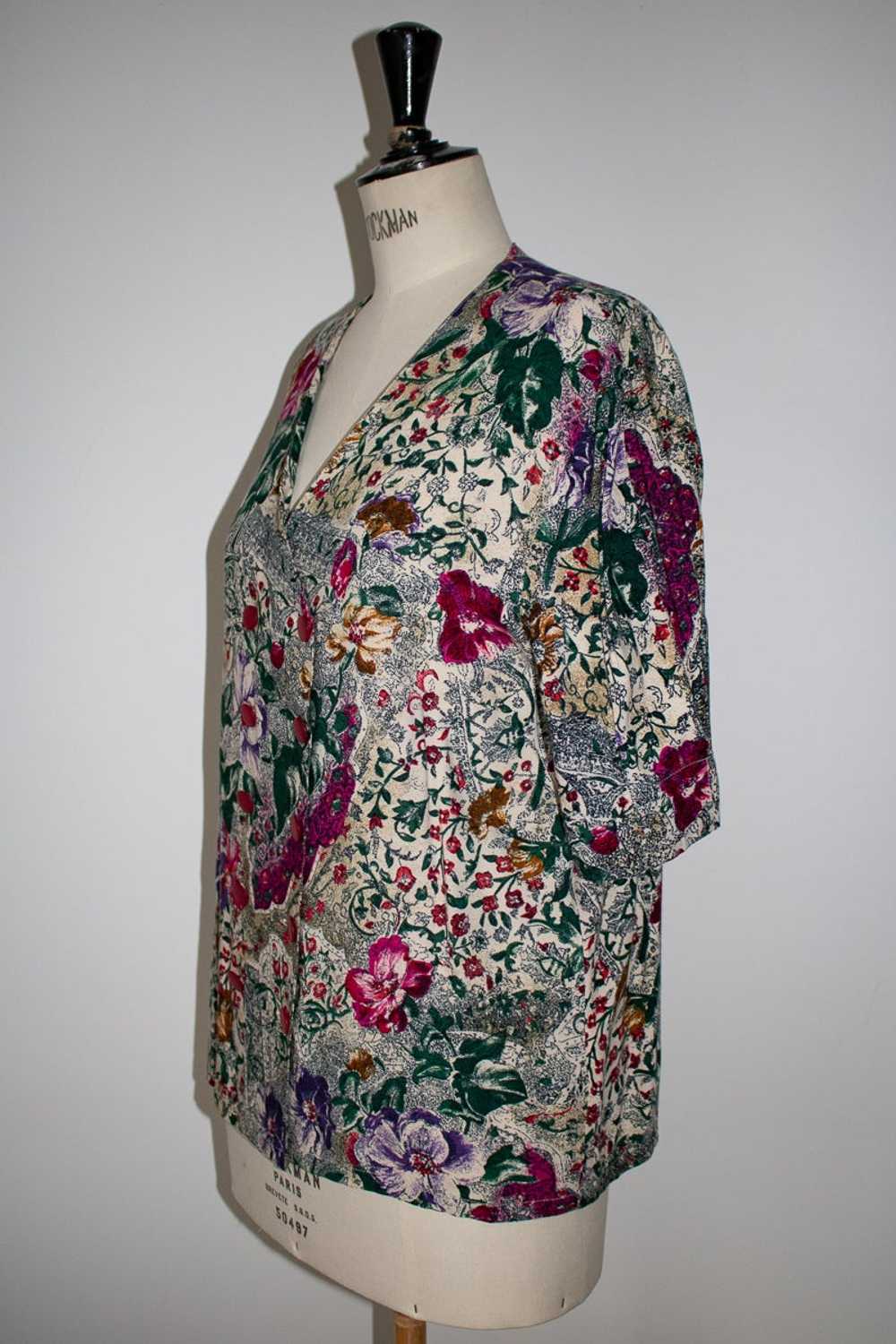 Floral blouse - Viscose blouse - image 4