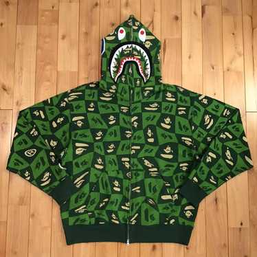 BAPE Pink camo × Pink BAPE logo zip hoodie NIGO A Bathing Ape Size S 