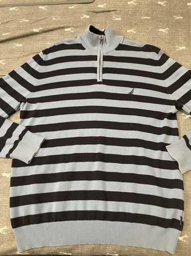 Nautica Nautica Vintage Quarter-Zip Striped Sweate