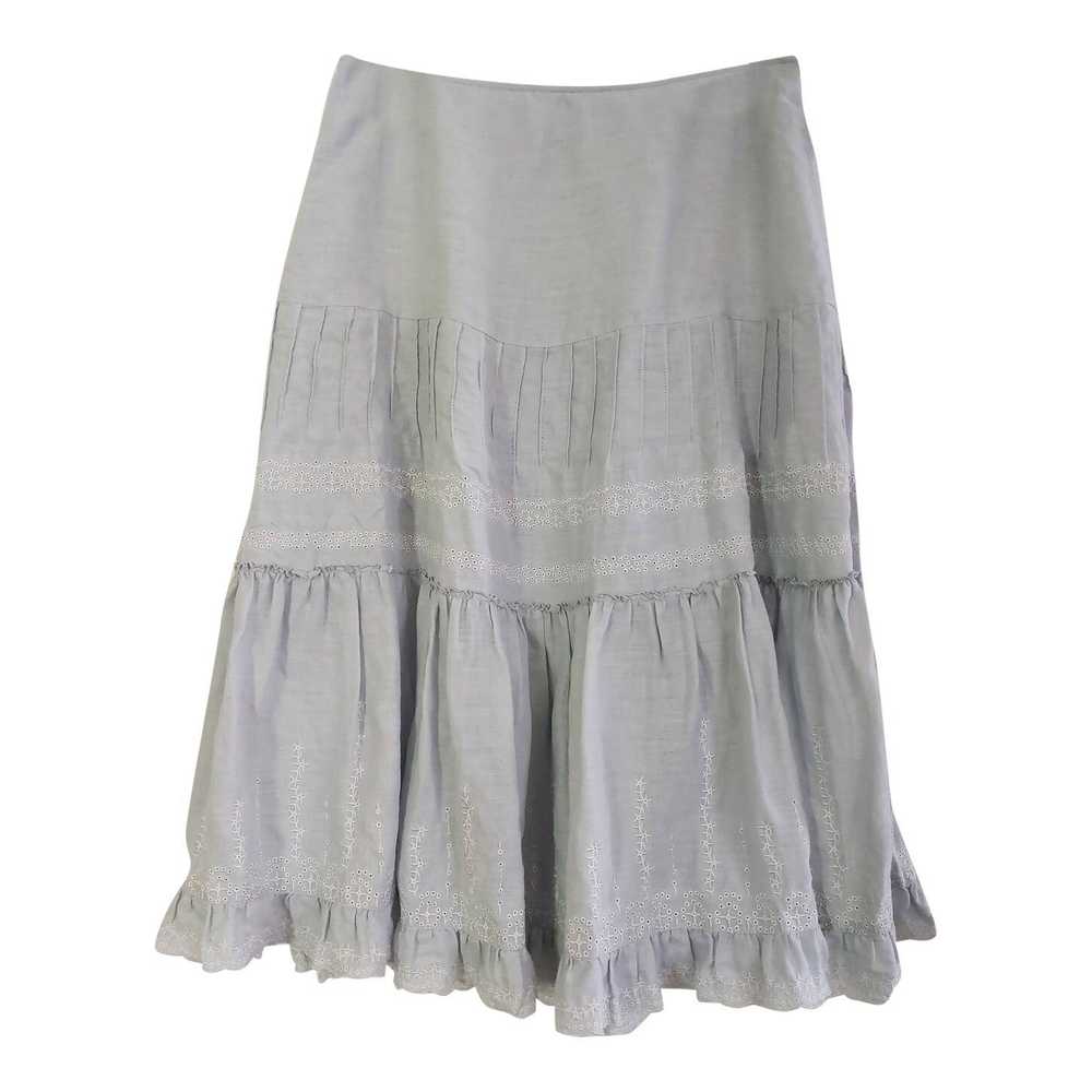 Embroidered skirt - Gerard Darel pale blue and wh… - image 1