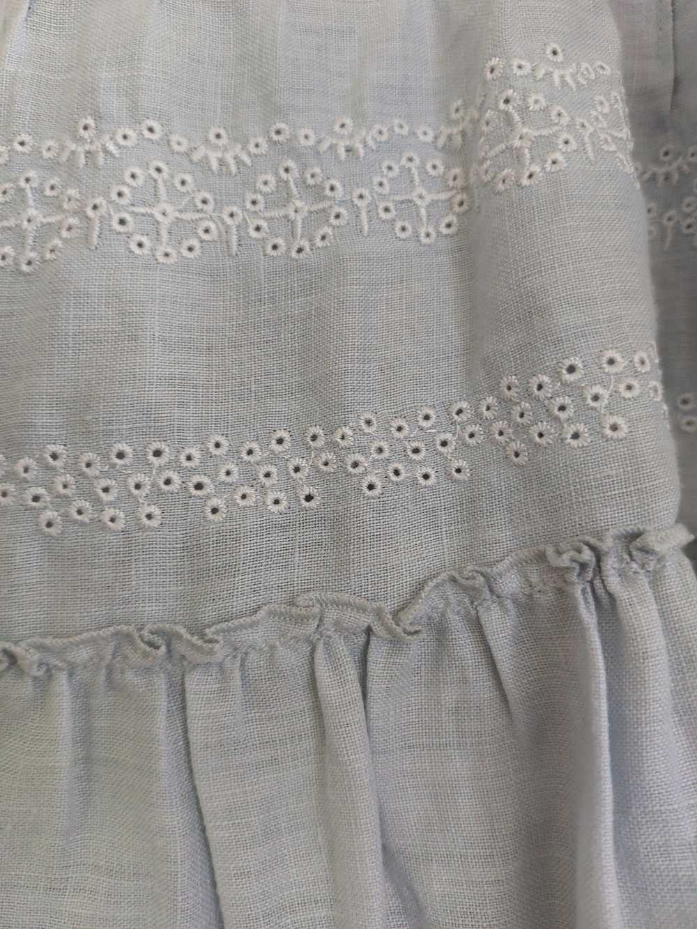 Embroidered skirt - Gerard Darel pale blue and wh… - image 2