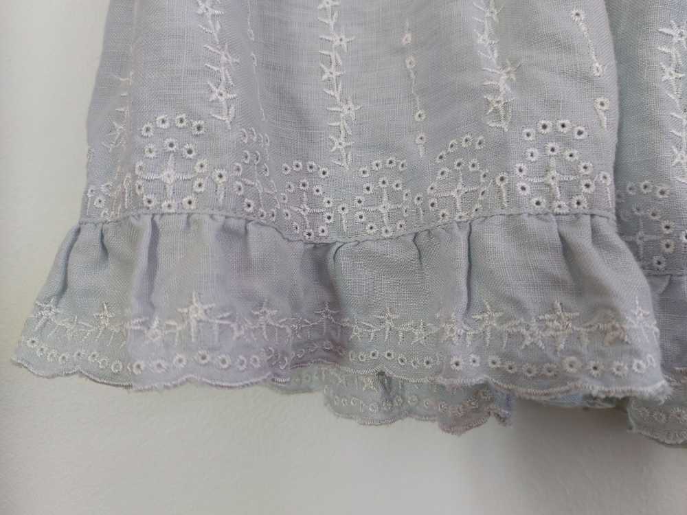 Embroidered skirt - Gerard Darel pale blue and wh… - image 5