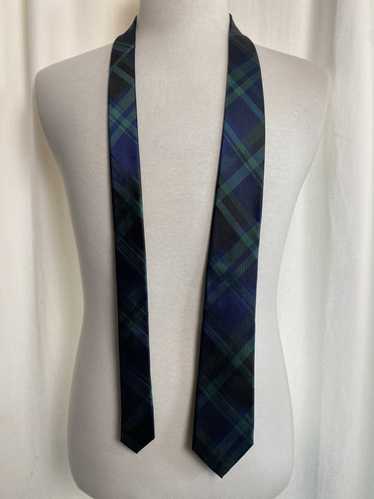 Bape Bape Classics Green/Blue Plaid Neck Tie Silk