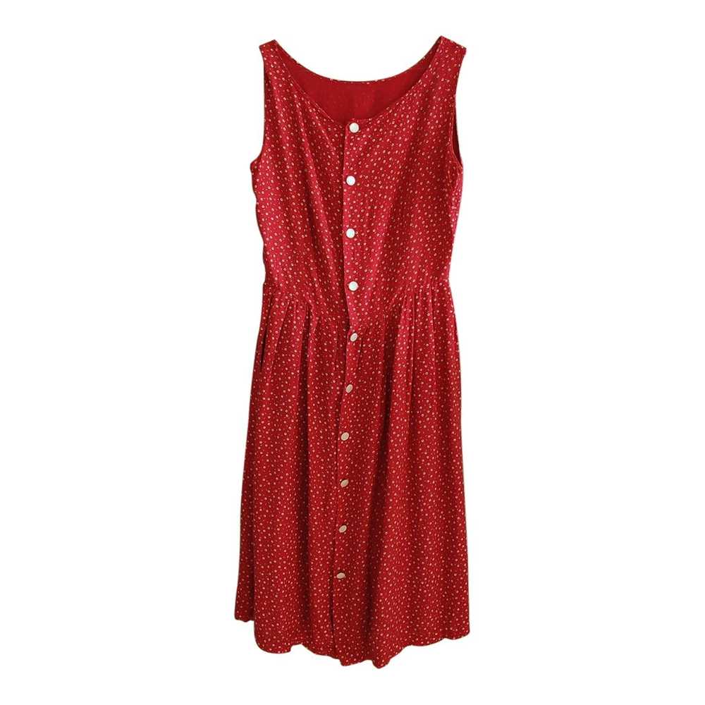 Floral dress - Vintage 90s Red Floral Dress (Extr… - image 1