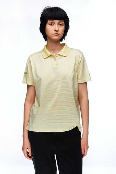 Burberry BURBERRY Golf Yellow Striped Pique Cotton