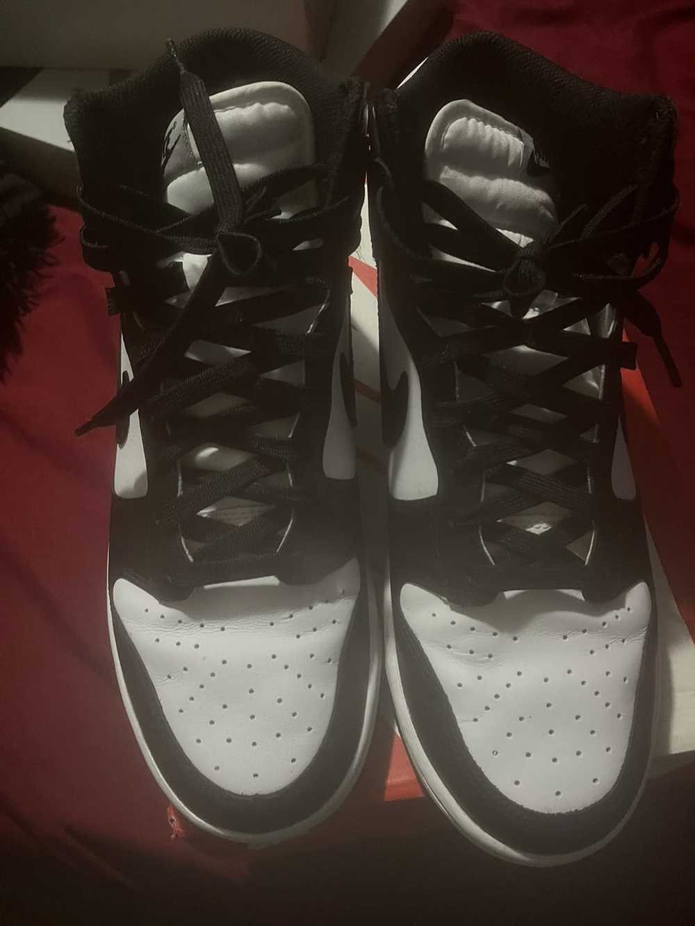 dunk high black white panda