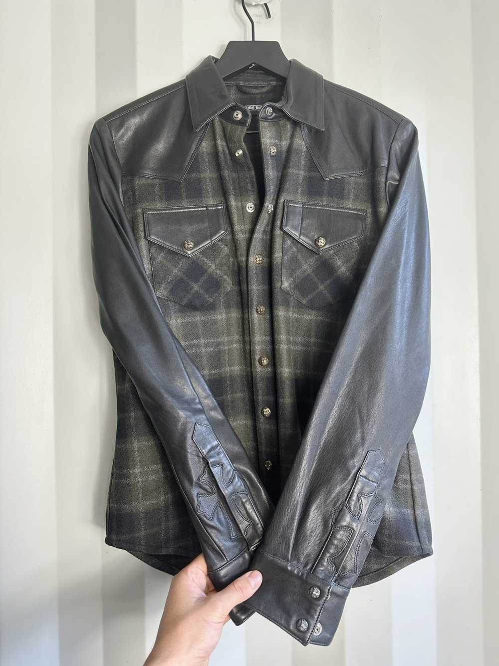 Chrome Hearts Lamb Leather Flannel with Crosses - image 1