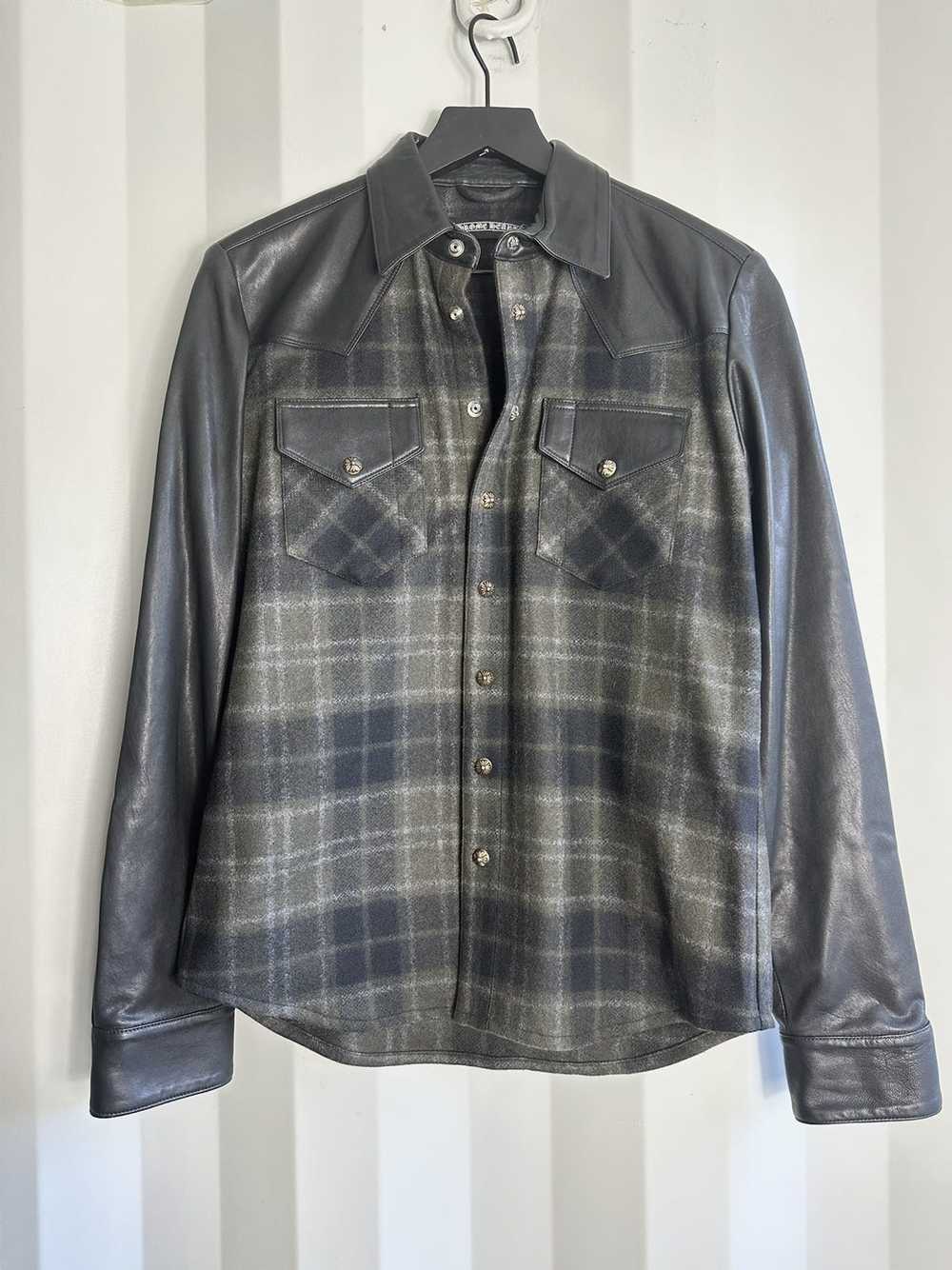 Chrome Hearts Lamb Leather Flannel with Crosses - image 2