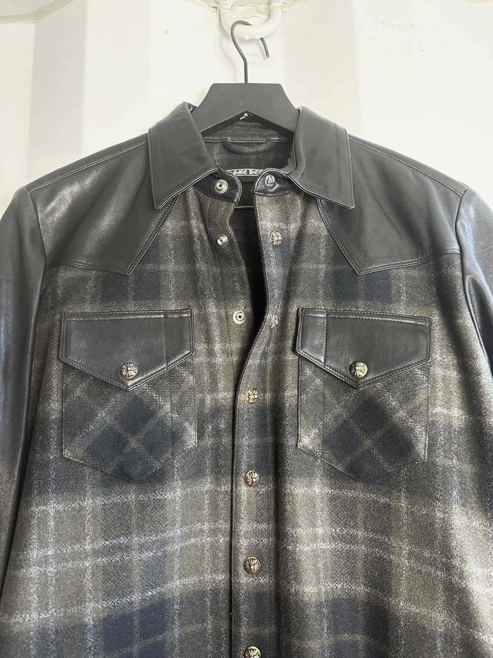 Chrome Hearts Lamb Leather Flannel with Crosses - image 3