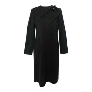 Robe midi - Petite robe noire mi longue, en tissu… - image 1
